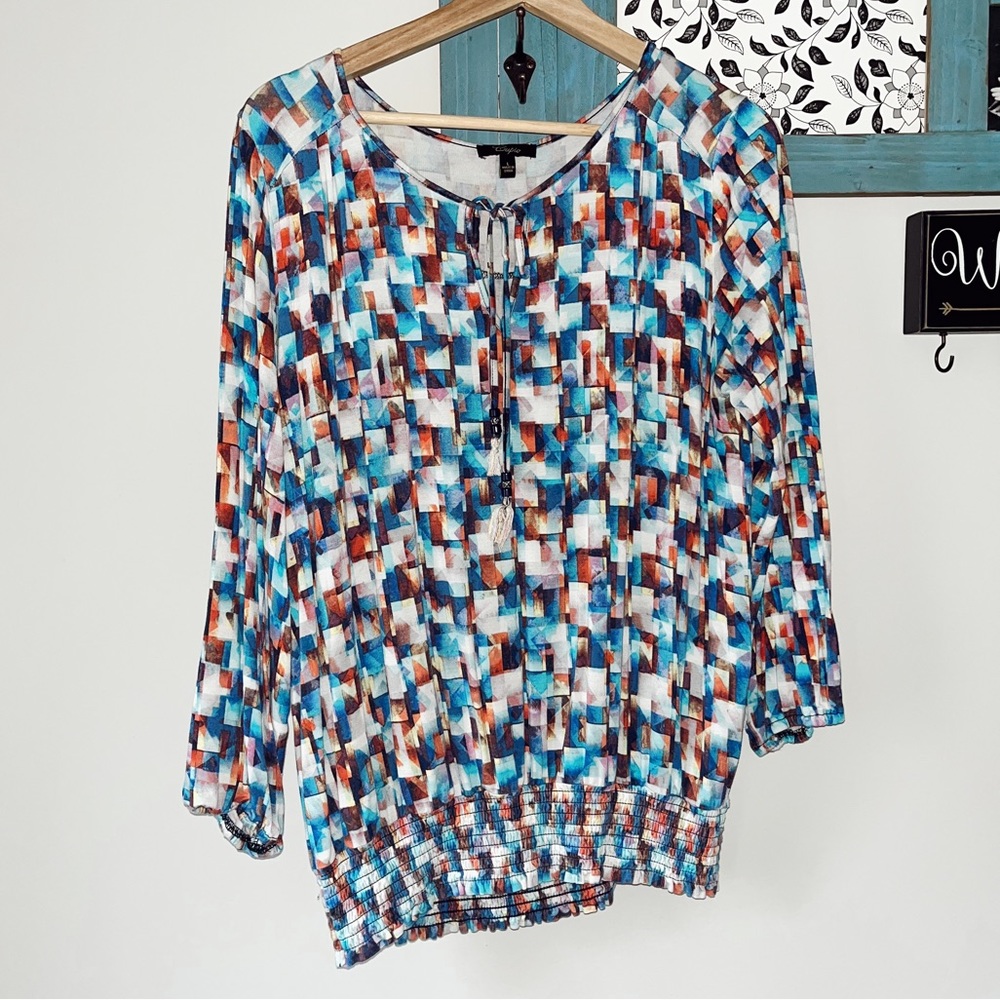 patterned blouse